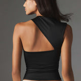 Odilia | Chic Eén-Schouder Uitsnede Tanktop