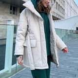 Heleen™ Elegante Gewatteerde Jas met Tailleband