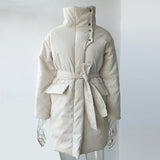 Heleen™ Elegante Gewatteerde Jas met Tailleband
