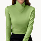 Veerle™ Elegante Top met Asymmetrische Kraag