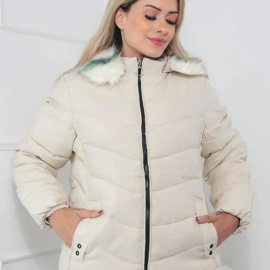 Eliane™ Warme Gewatteerde Winterjas