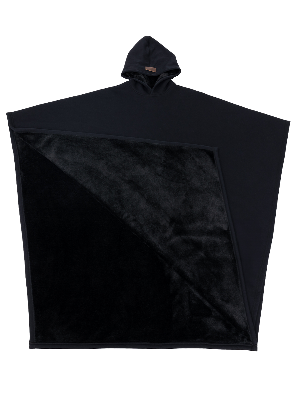 Luxe™ Fleece Poncho met Capuchon