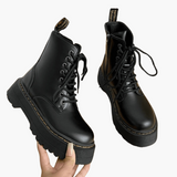 Eline | Elegante Plateauboots van Leer – Stijlvolle Schoenen met Comfort