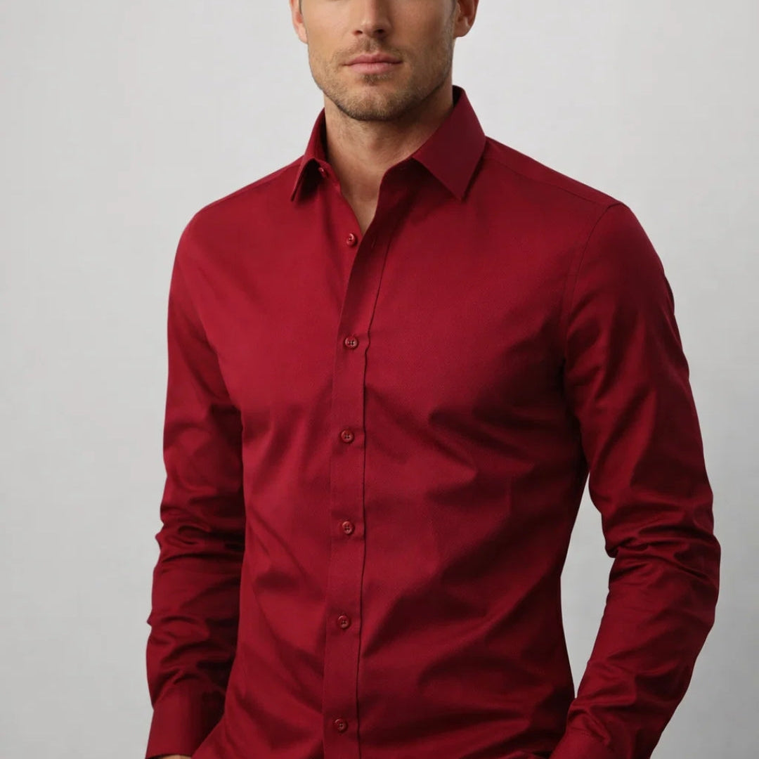Elegant Overhemd Slim Fit Ademend Comfort