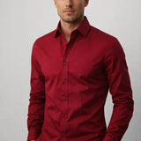 Elegant Overhemd Slim Fit Ademend Comfort