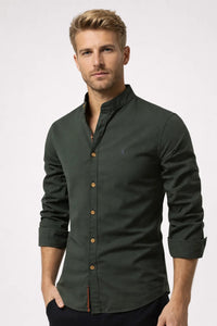 Heren Overhemd Button Down Modern Aansluitend