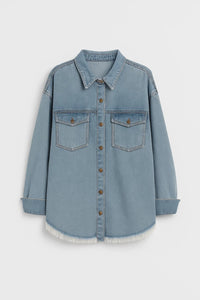 Denim Blouse met Borstzakken en Casual Pasvorm