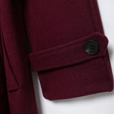 Leona | Classy burgundy lange winterjas