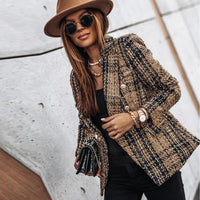 Georgiana™ Geruite Damesblazer