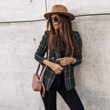 Georgiana™ Geruite Damesblazer