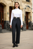 Elena | Elegante Hoge Taille Broek met Wikkeldetail