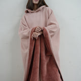 Patricia™ Luxe Fleece Poncho met Capuchon