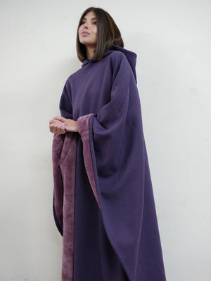 Luxe™ Fleece Poncho met Capuchon