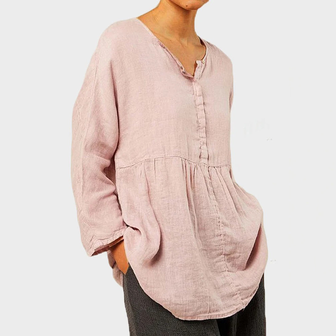 Clara™ Dames Linnen Tuniek