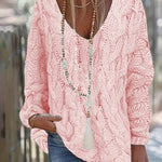 Carlijn™  Kabelgebreide oversized trui met V-hals