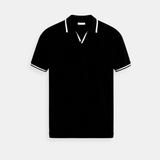 Heren Polo Contrast Kraag Korte Mouw Stijlvol