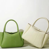 Beatrix | Stijlvolle groene leren tas met minimalistisch design