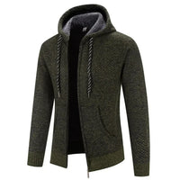Job™ Heren Sherpa Gevoerde Gebreide Winterjas met Capuchon