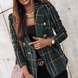 Celestine | Grofgebreide Blazer met Ruitpatroon