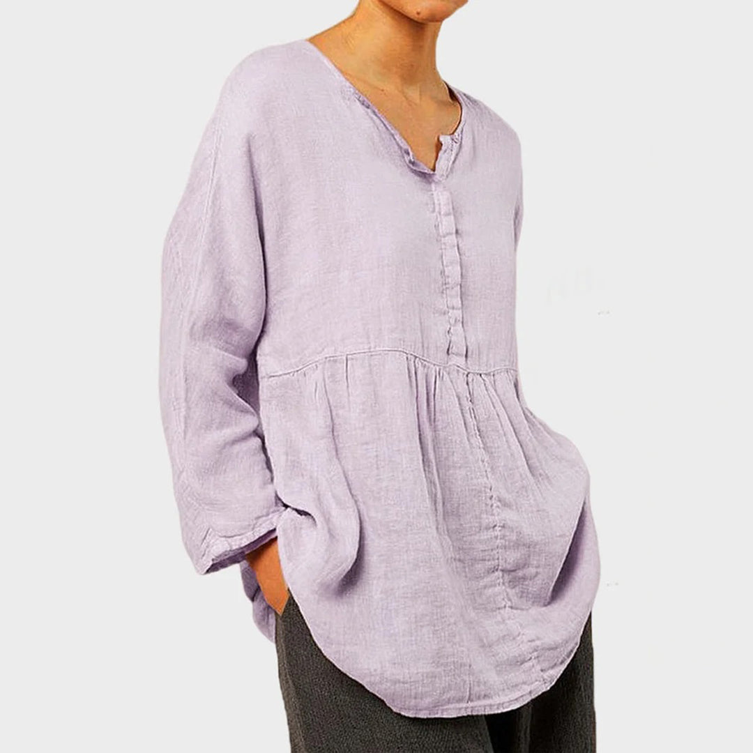 Clara™ Dames Linnen Tuniek