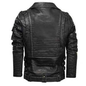 Heren™ Bikerjack | PU-leer | Stoer en Stijlvol