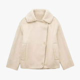 Kiara | Stijlvolle Jack met Kunstleer- en Fleece-Details