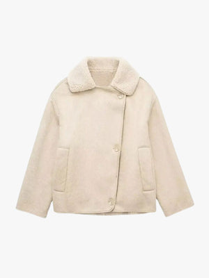 Kiara | Stijlvolle Jack met Kunstleer- en Fleece-Details
