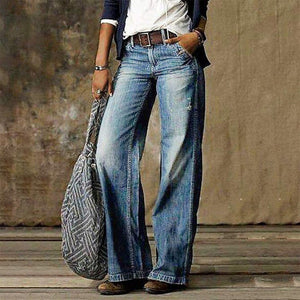 Louna™ Vintage Wide-Leg Spijkerbroek