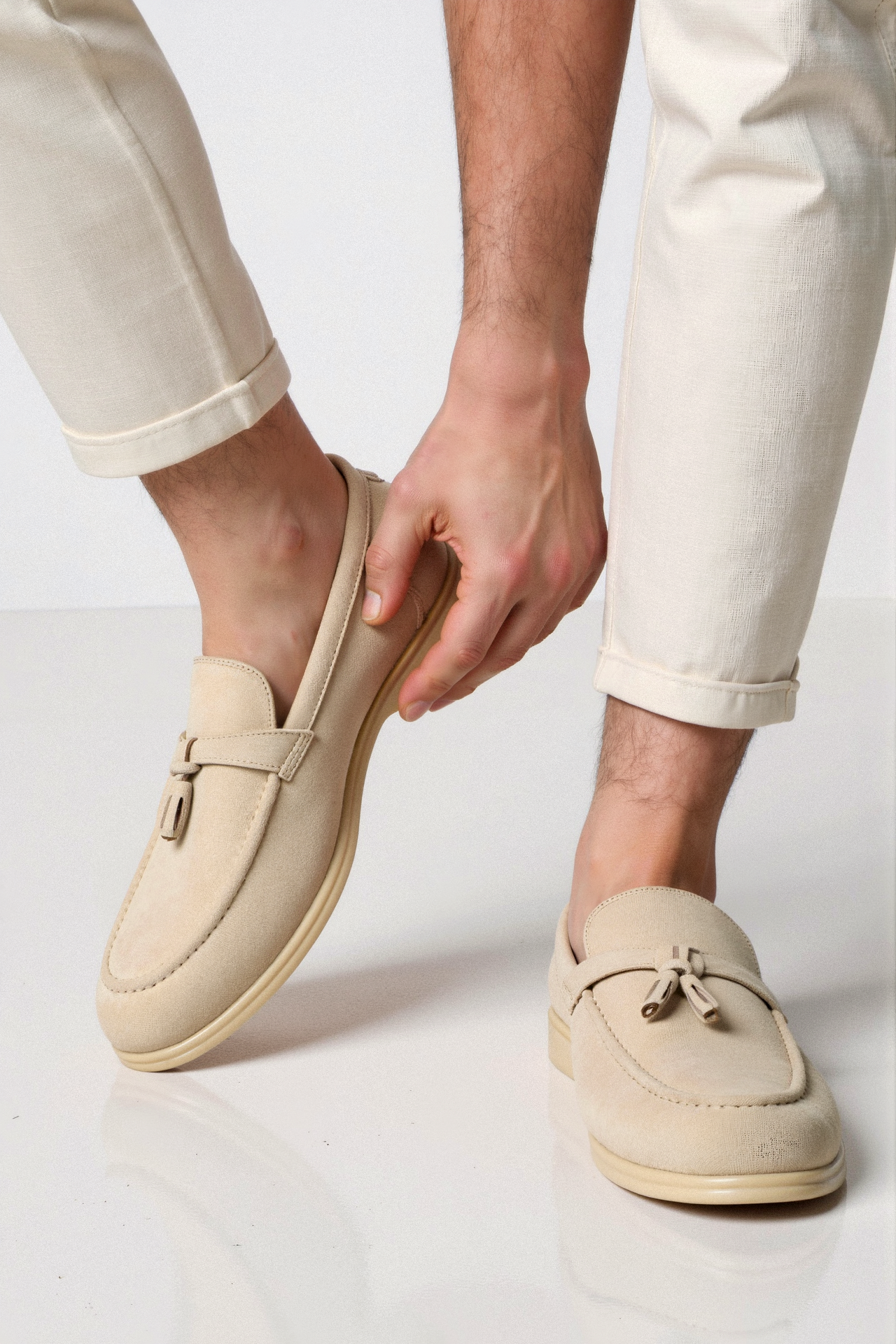 Beige Loafer met Kwasten – Elegant en Comfortabel