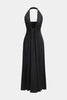 Amelia | Zwart Elegante Halterneck-Maxijurk – Tijdloze Avond-Elegantie