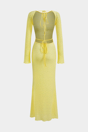 Adelheid | Glamoureuze Rugstrik Maxi-jurk – Elegantie &amp; Sensualiteit verenigd