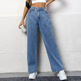High Waist Wide Leg Jeans Dames