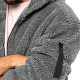 Laurens™ Heren Sherpa Gevoerde Teddy Fleece Jas met Capuchon