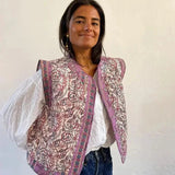 Gewatteerd Gilet met Bloemenprint | Boho Stijl | Lichtgewicht en Comfortabel