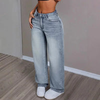 High waist wide leg jeans dames – trendy wijde spijkerbroek met hoge taille