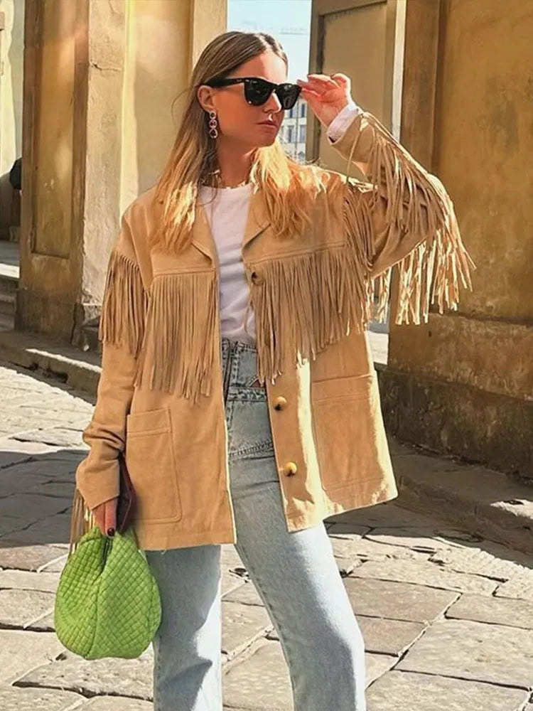 Dakota | Suède Franjejas – Boho-Chic ontmoet Westerse stijl