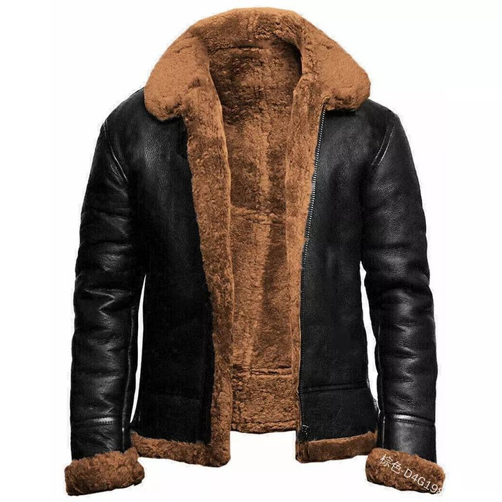 Frederik-Jan™ Heren Aviator Leren Jas
