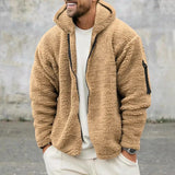 Laurens™ Heren Sherpa Gevoerde Teddy Fleece Jas met Capuchon