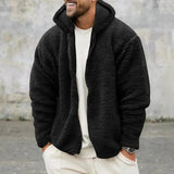 Laurens™ Heren Sherpa Gevoerde Teddy Fleece Jas met Capuchon