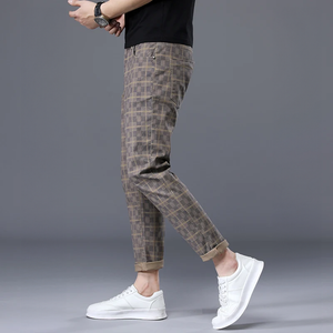 Patrick | Trendy Geruite Slim Fit Broeken voor Heren Vrijetijd & Stijlvol