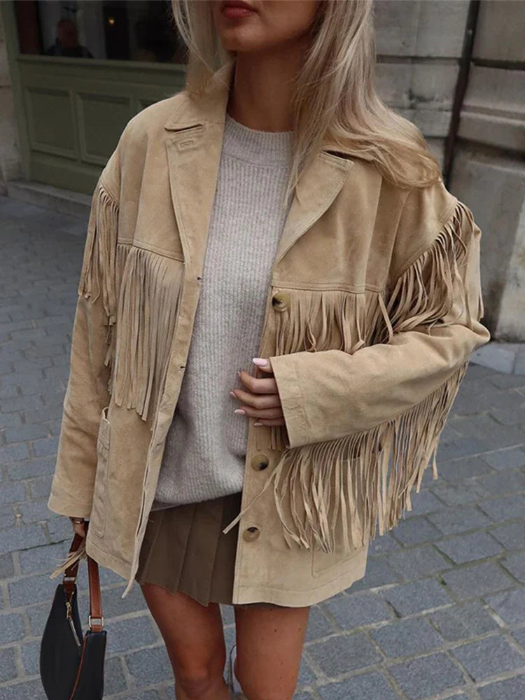 Dakota | Suède Franjejas – Boho-Chic ontmoet Westerse stijl