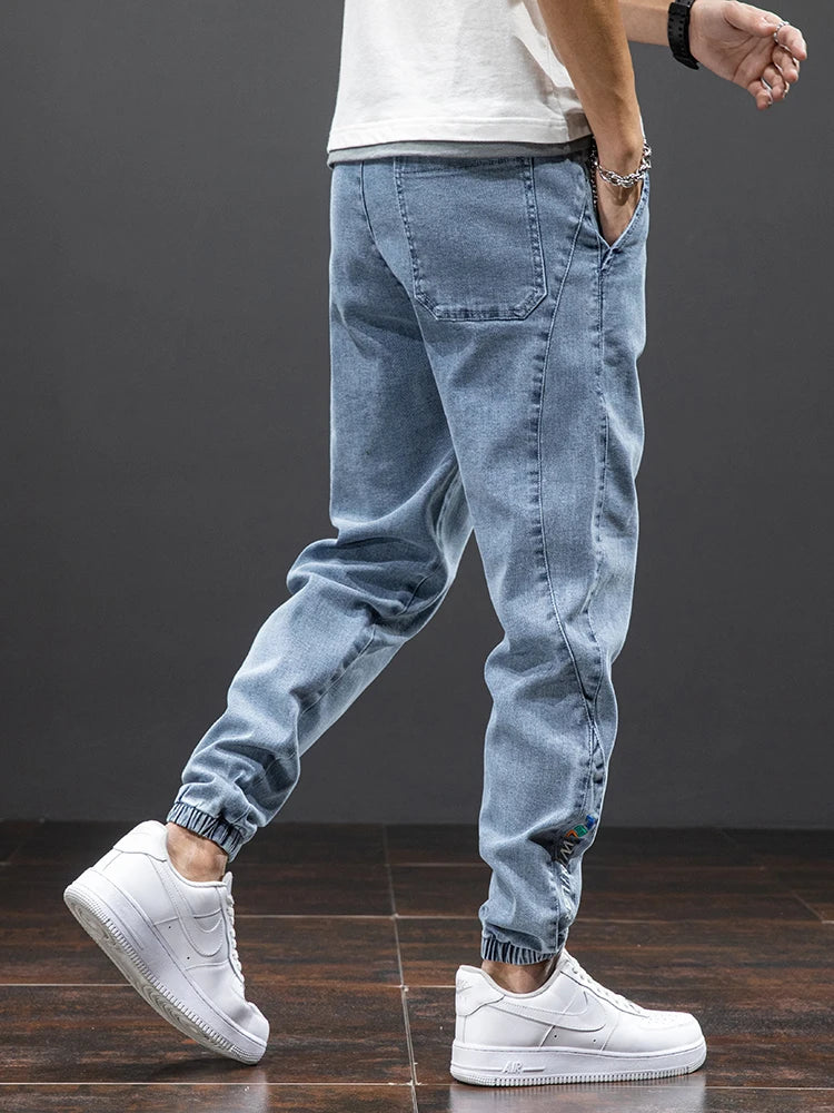 Jochem™ Heren Casual Denim Jogger Broek