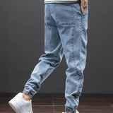 Jochem™ Heren Casual Denim Jogger Broek