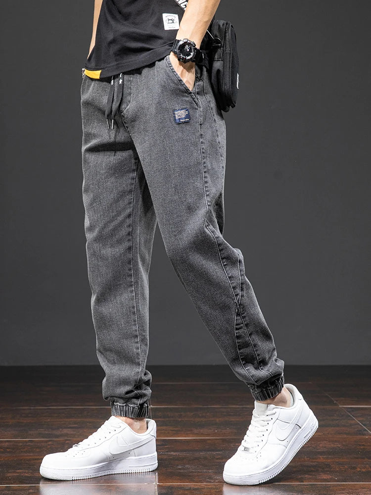 Jochem™ Heren Casual Denim Jogger Broek