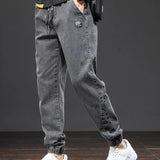 Jochem™ Heren Casual Denim Jogger Broek