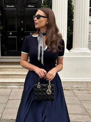 Laura | Stijlvol Strik Poloshirt met Kraag in Slim Fit