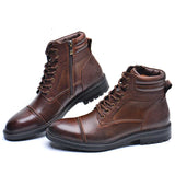 Harm™ Robuuste Herenboots met Rits en Vetersluiting