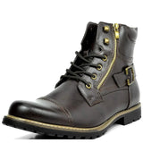 Gijs™ Robuuste Leren Herenboots met Gesp en Vetersluiting