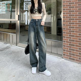 Vintage wide leg jeans dames – high waist spijkerbroek met retro look