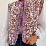 Gewatteerd Gilet met Bloemenprint | Boho Stijl | Lichtgewicht en Comfortabel